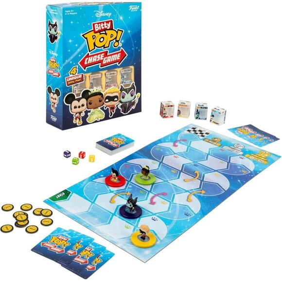 Disney Bitty Pop Chase Game Bitty Pop Mickey Princess Tiana Dash Maleficent New - Picture 2 of 6